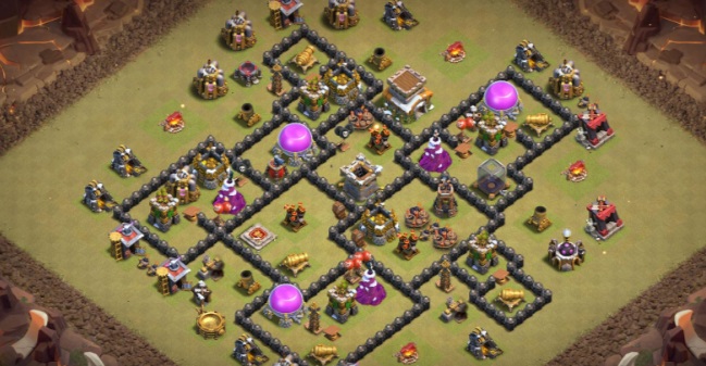 clash of clans base design town hall 9 to protect dark