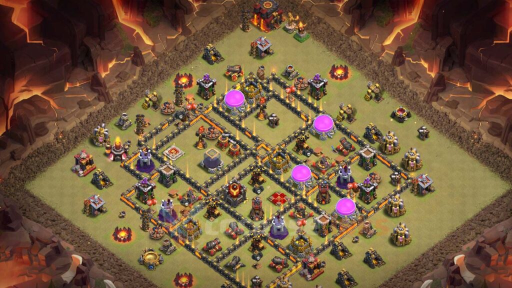 Th10 open town hall base design